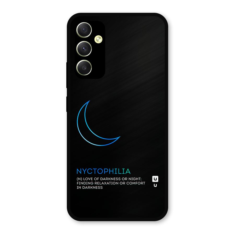 Nyctophilia Love of Darkness Metal Back Case for Galaxy A34
