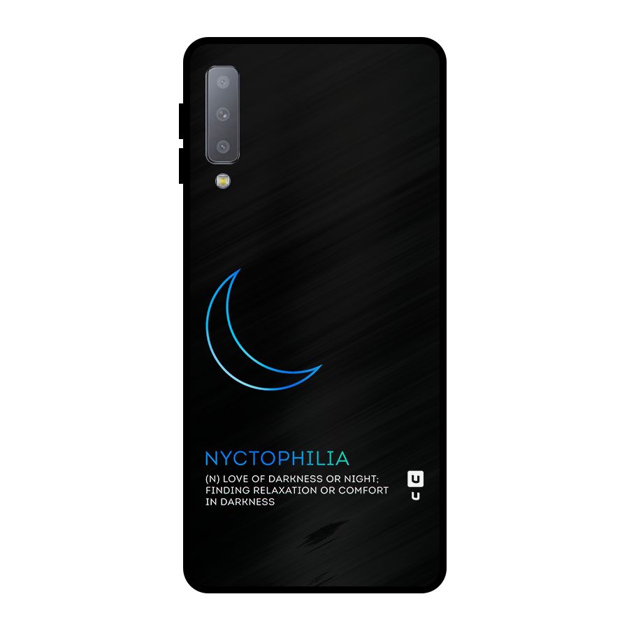 Nyctophilia Love of Darkness Metal Back Case for Galaxy A7 (2018)
