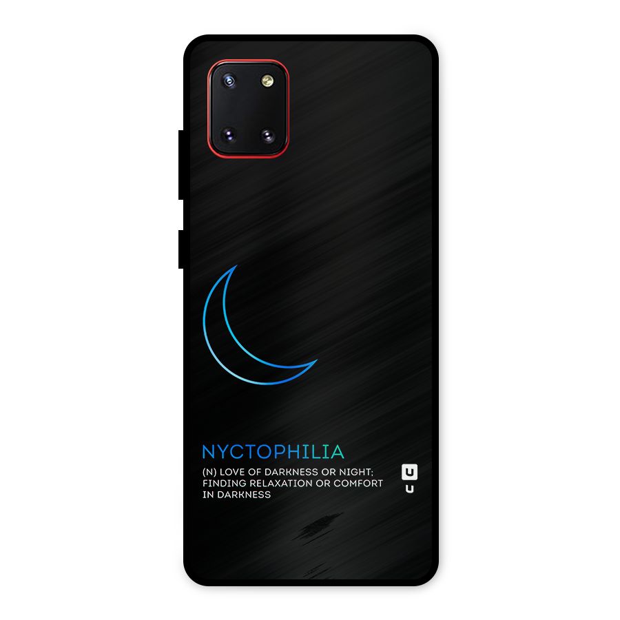 Nyctophilia Love of Darkness Metal Back Case for Galaxy Note 10 Lite