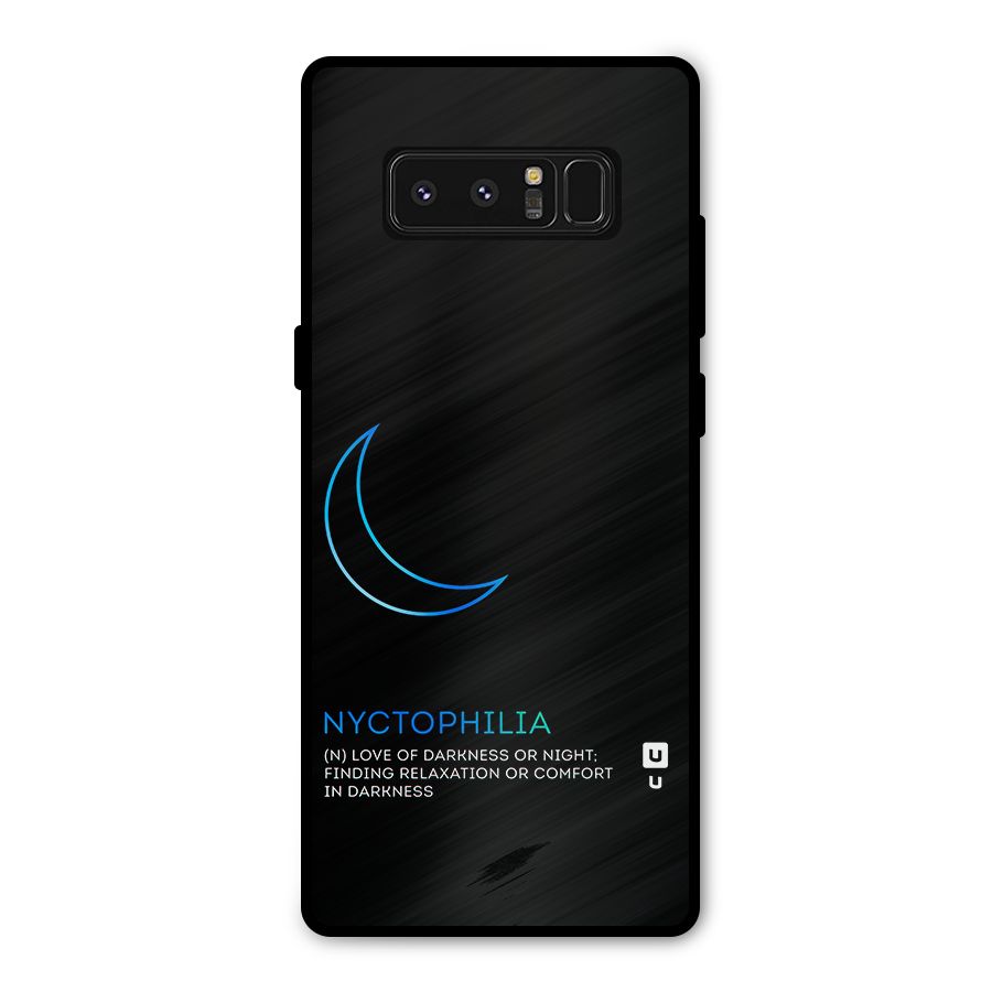 Nyctophilia Love of Darkness Metal Back Case for Galaxy Note 8