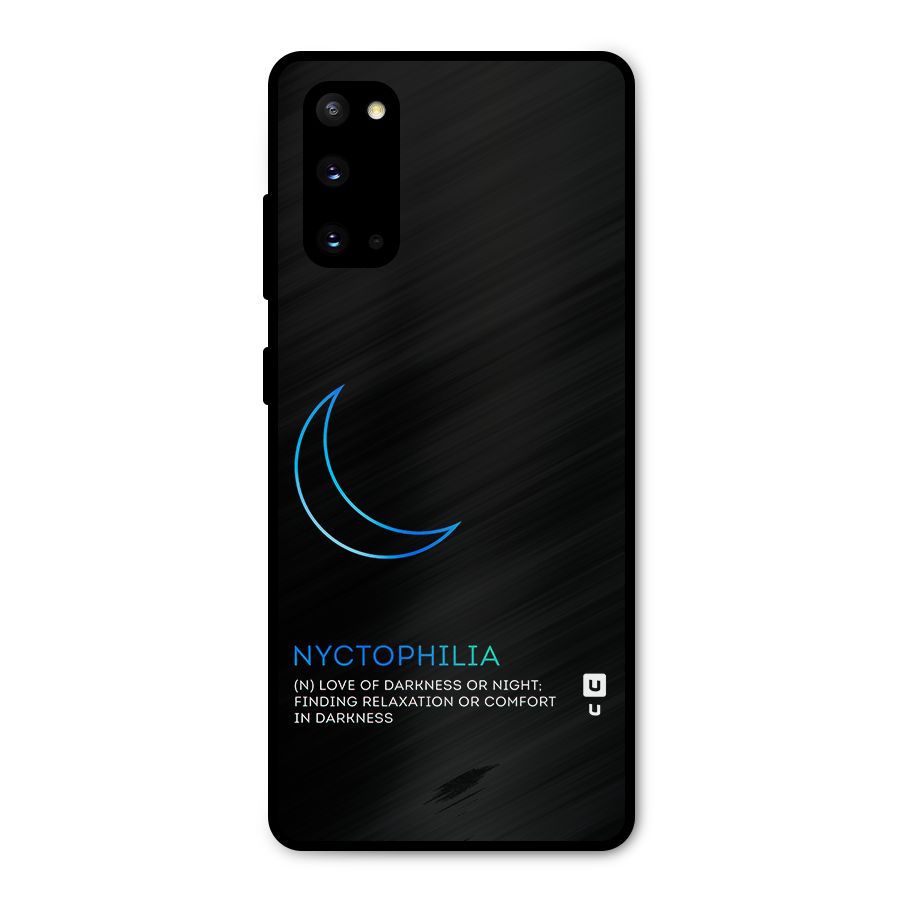 Nyctophilia Love of Darkness Metal Back Case for Galaxy S20