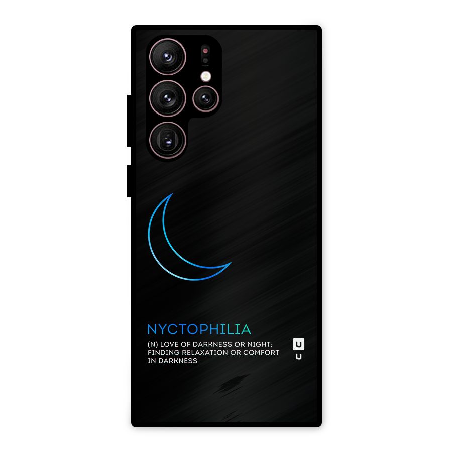 Nyctophilia Love of Darkness Metal Back Case for Galaxy S22 Ultra 5G