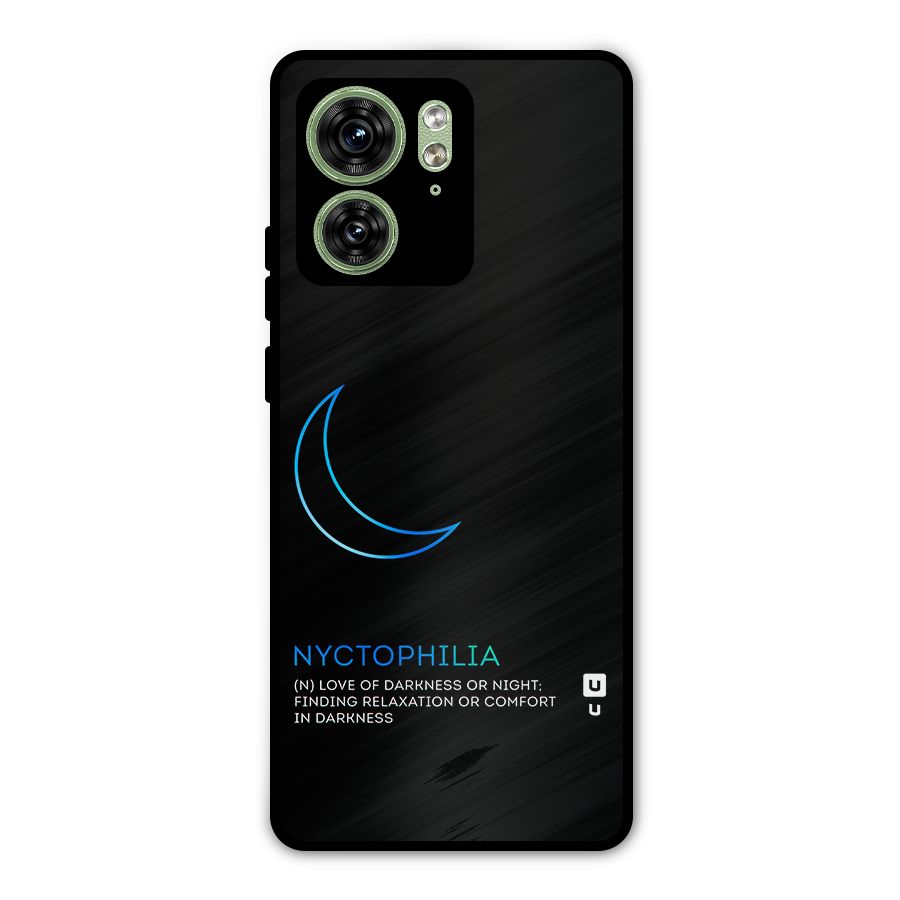 Nyctophilia Love of Darkness Metal Back Case for Motorola Edge 40 5G
