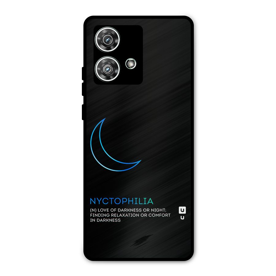 Nyctophilia Love of Darkness Metal Back Case for Motorola Edge 40 Neo