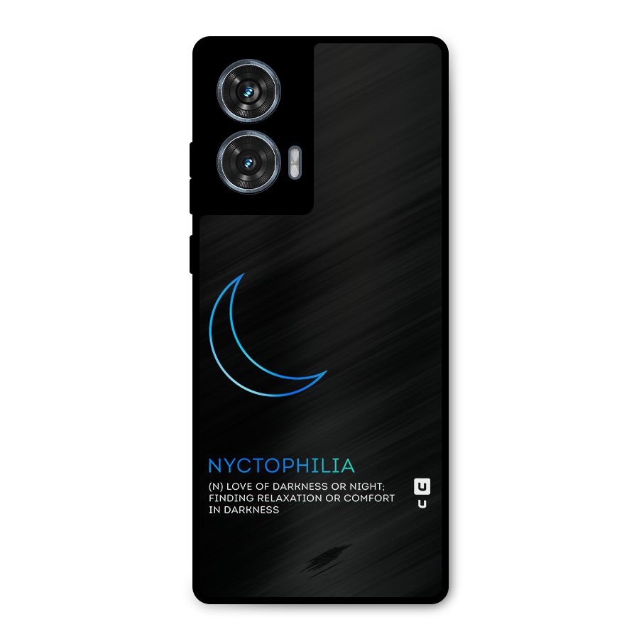 Nyctophilia Love of Darkness Metal Back Case for Motorola Edge 50 Fusion