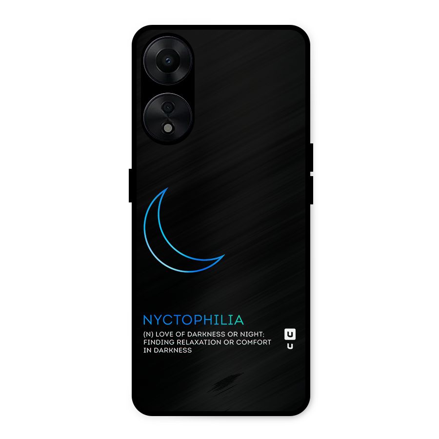 Nyctophilia Love of Darkness Metal Back Case for Oppo A78 5G