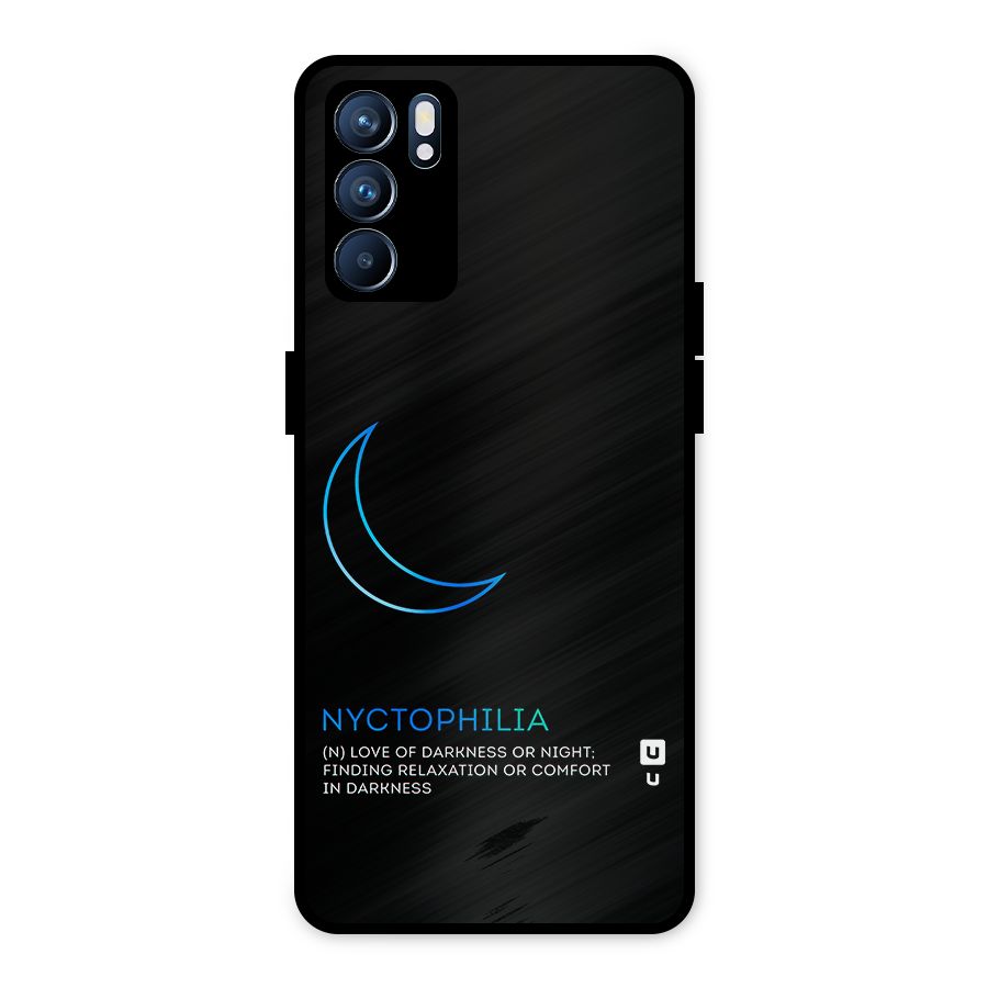 Nyctophilia Love of Darkness Metal Back Case for Oppo Reno6 5G