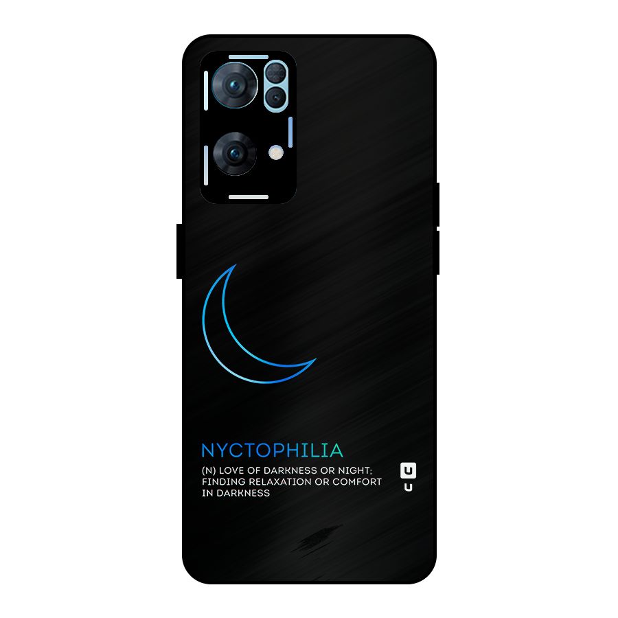 Nyctophilia Love of Darkness Metal Back Case for Oppo Reno7 Pro 5G