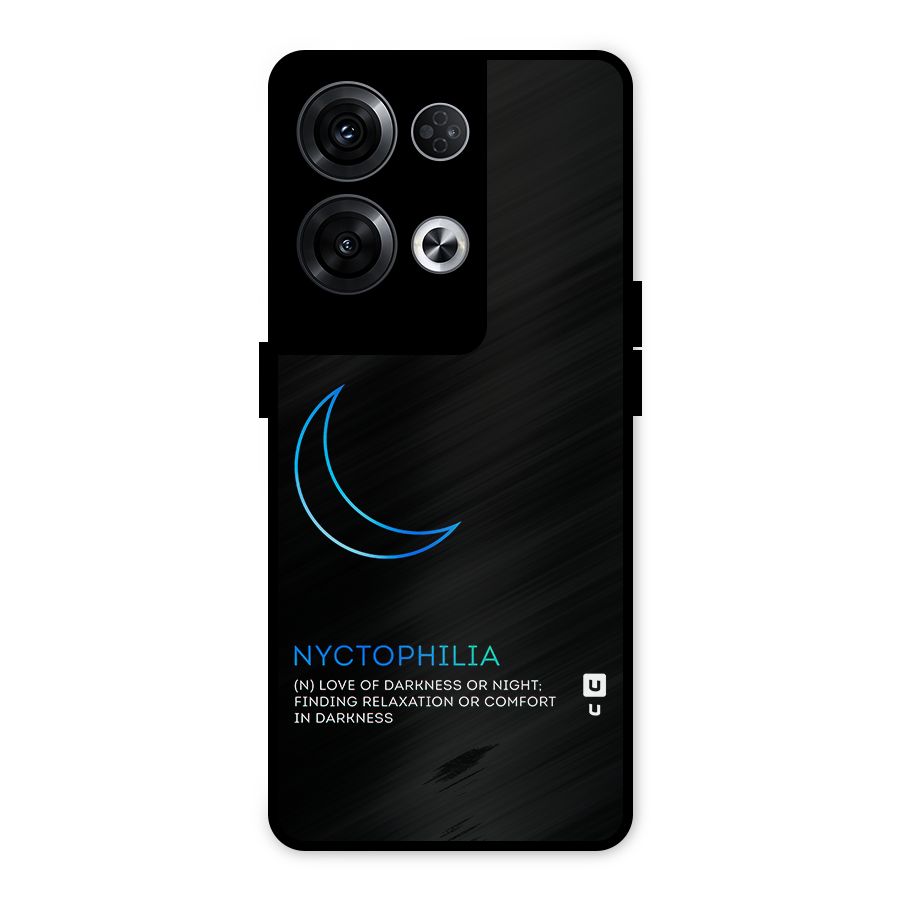Nyctophilia Love of Darkness Metal Back Case for Oppo Reno8 Pro 5G