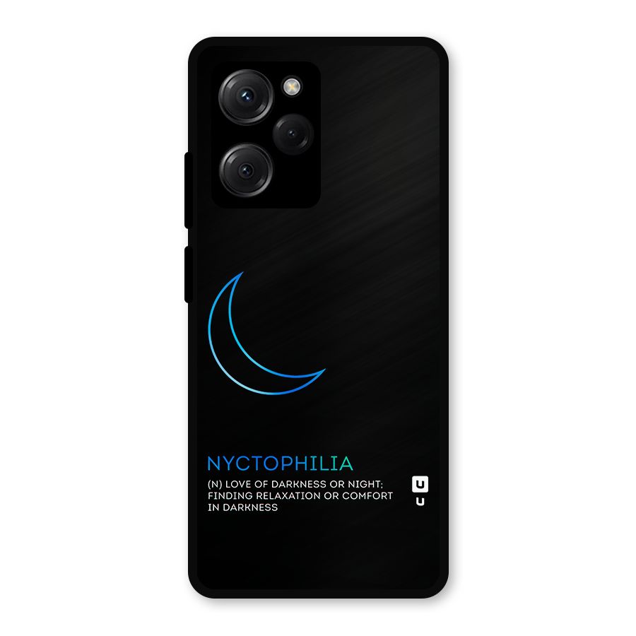 Nyctophilia Love of Darkness Metal Back Case for Poco X5 Pro
