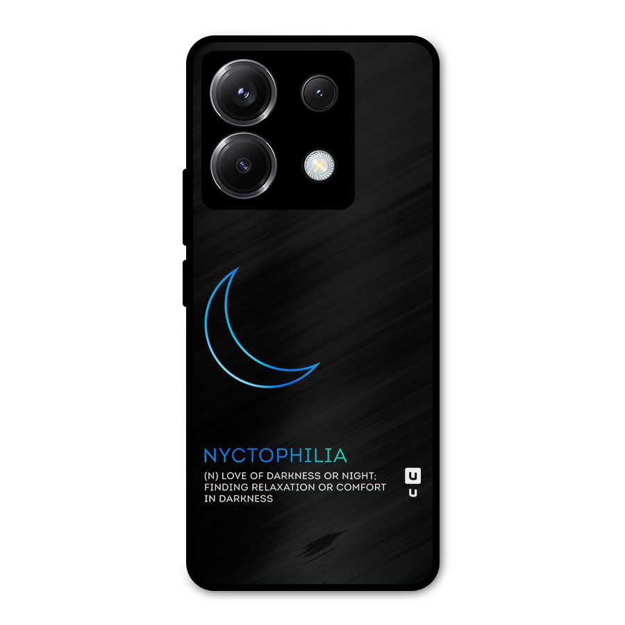 Nyctophilia Love of Darkness Metal Back Case for Poco X6