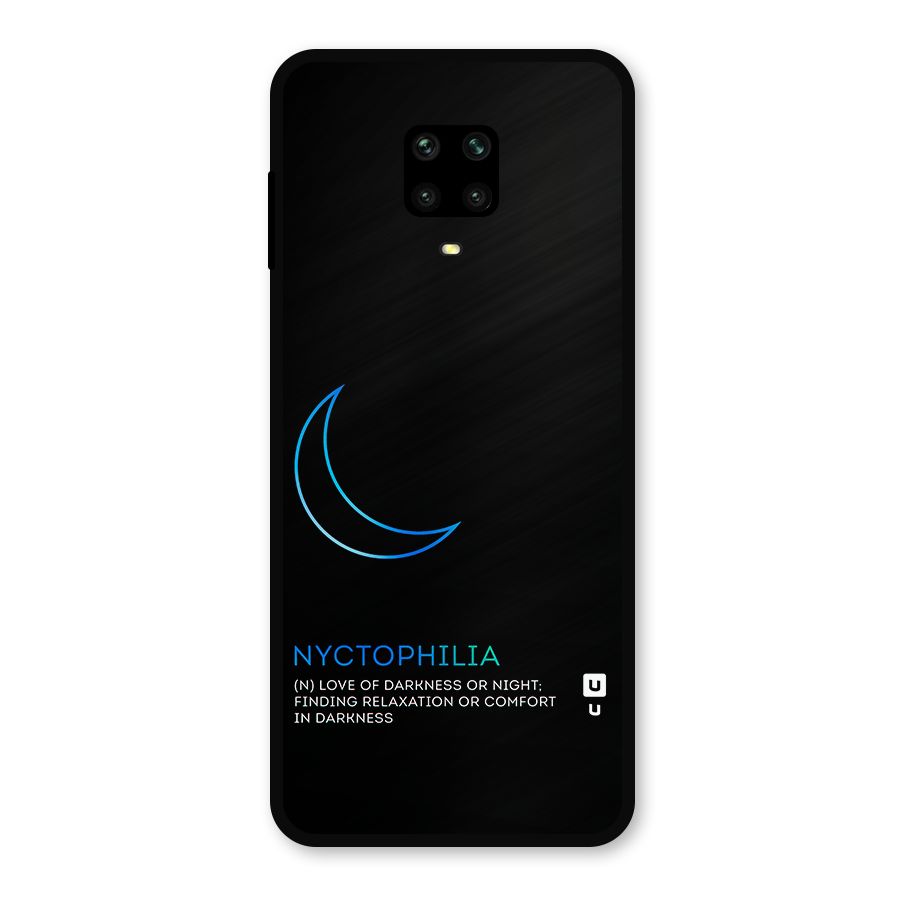 Nyctophilia Love of Darkness Metal Back Case for Redmi Note 9 Pro