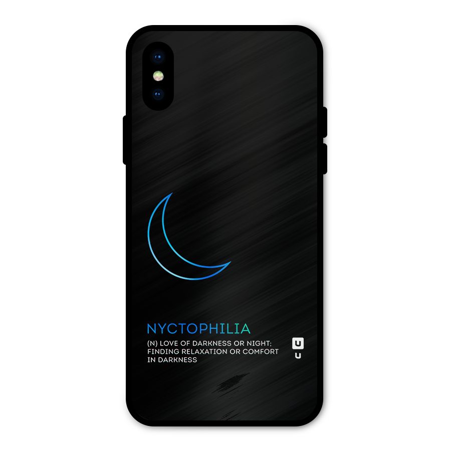 Nyctophilia Love of Darkness Metal Back Case for iPhone X