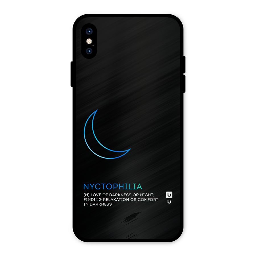 Nyctophilia Love of Darkness Metal Back Case for iPhone XS Max