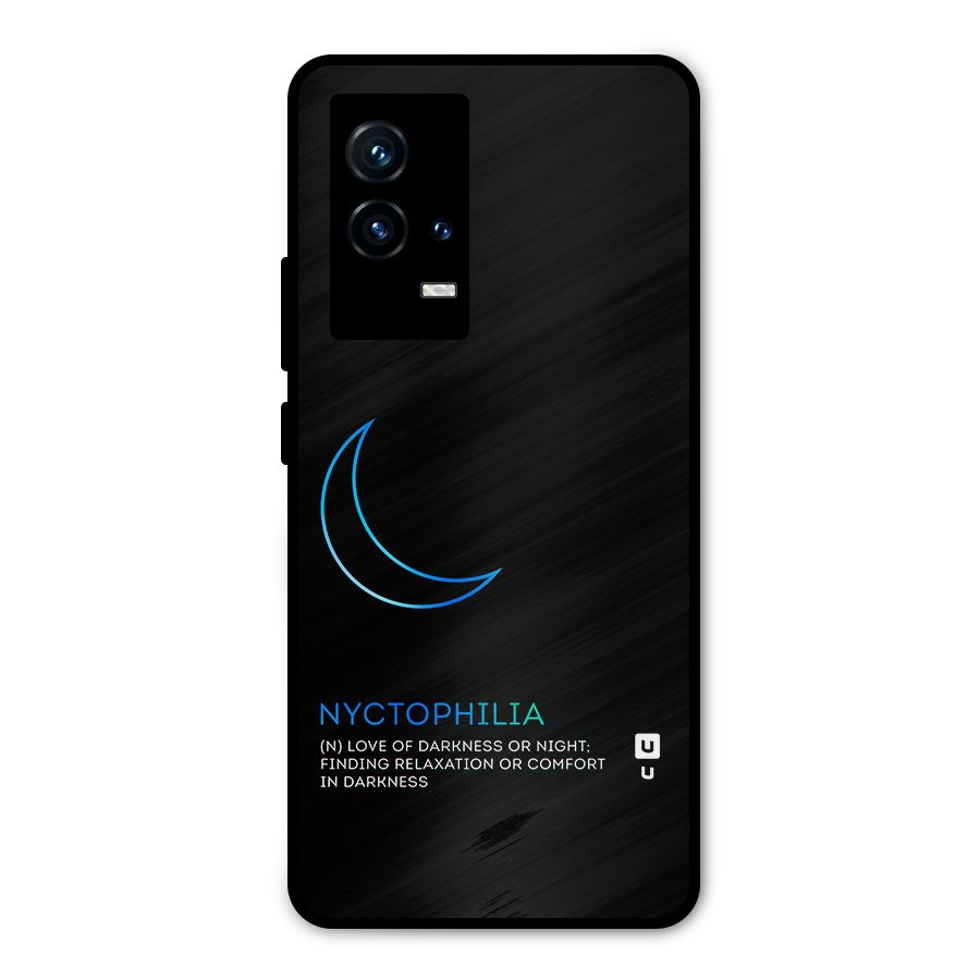 Nyctophilia Love of Darkness Metal Back Case for iQOO 9 5G