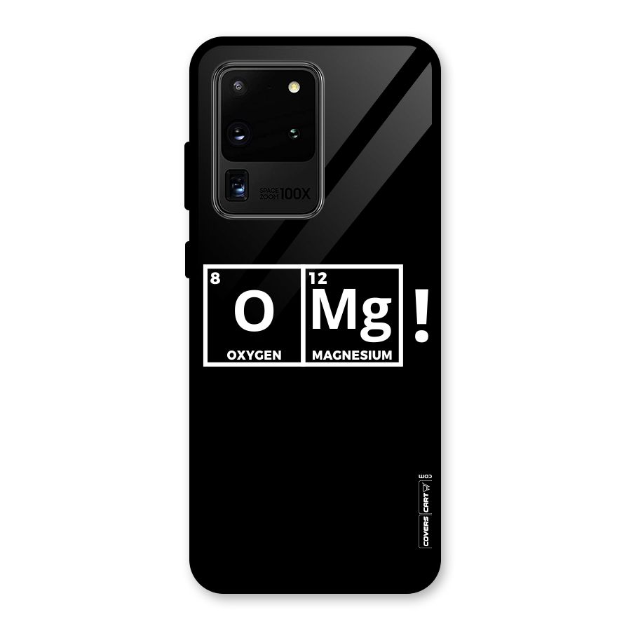 OMG Chemistry Pun Glass Back Case for Galaxy S20 Ultra