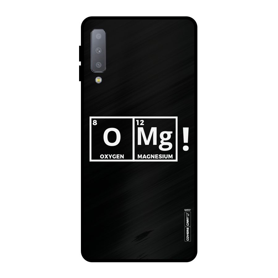 OMG Chemistry Pun Metal Back Case for Galaxy A7 (2018)