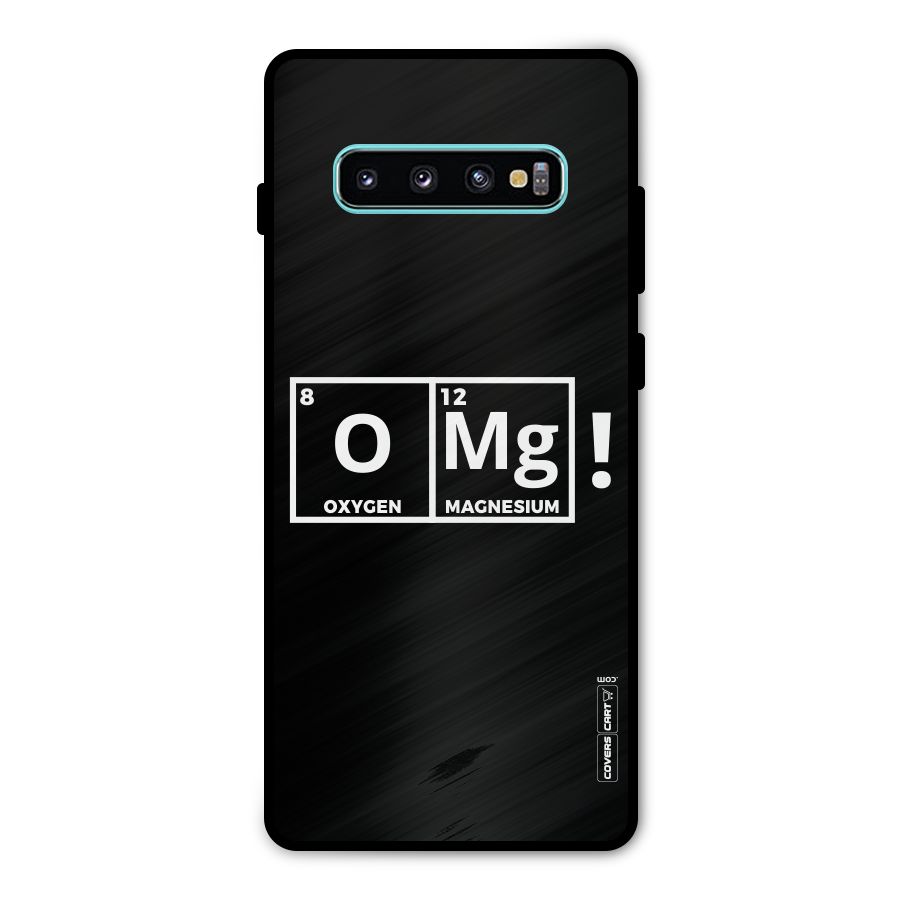 OMG Chemistry Pun Metal Back Case for Galaxy S10 Plus