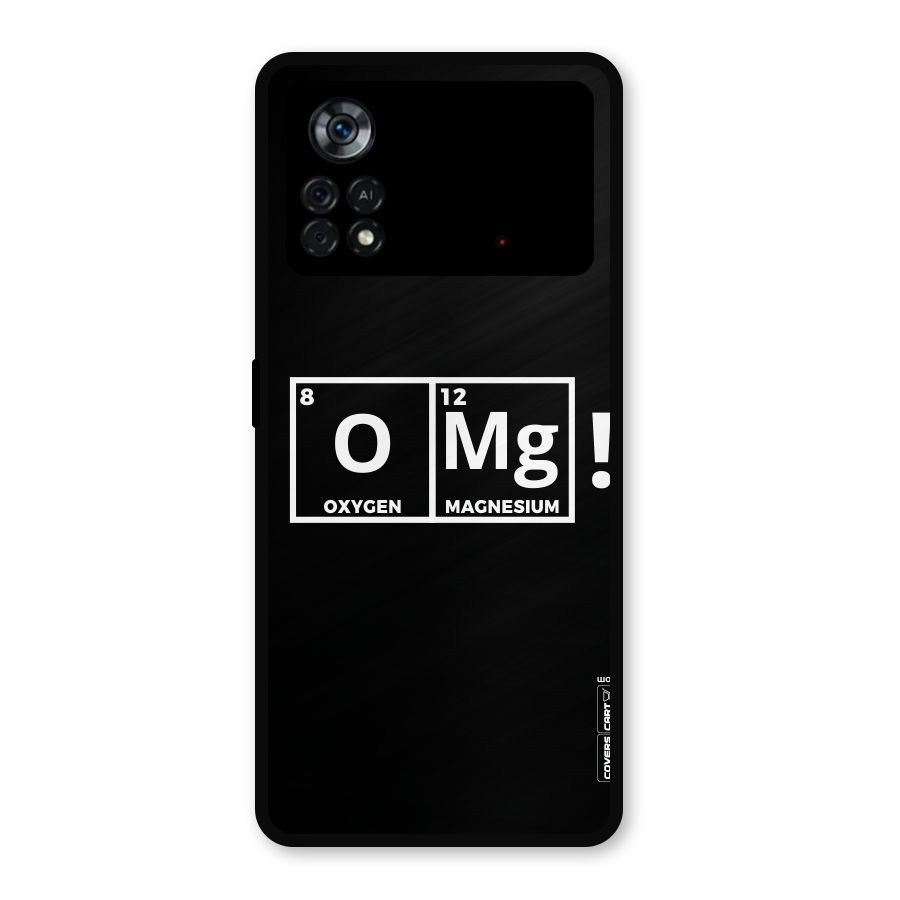 OMG Chemistry Pun Metal Back Case for Poco X4 Pro 5G