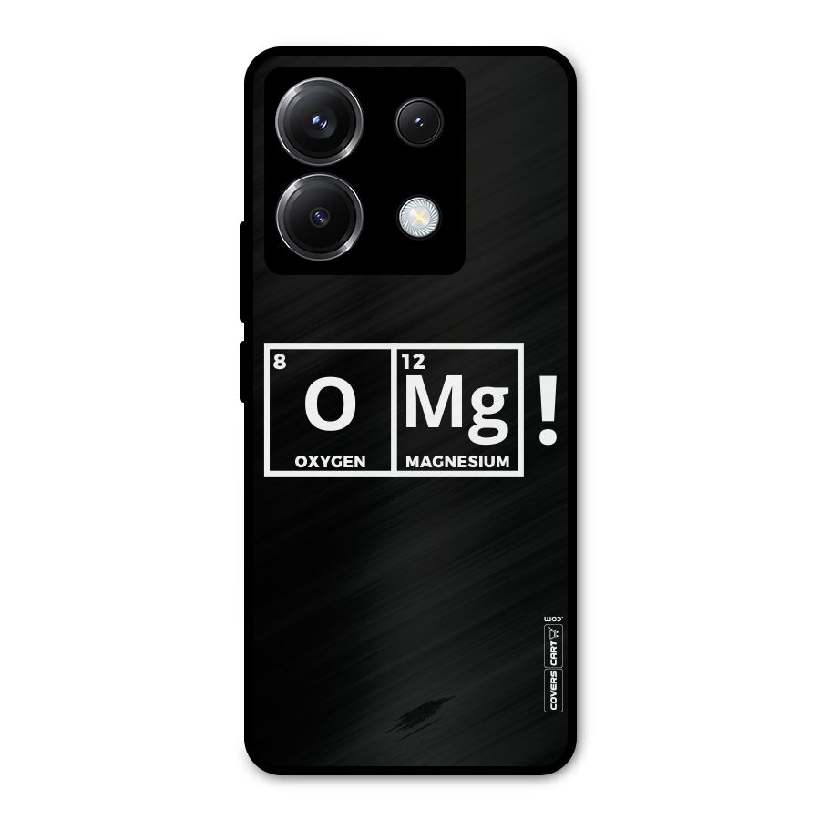 OMG Chemistry Pun Metal Back Case for Poco X6