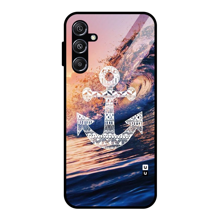 Ocean Anchor Wave Glass Back Case for Galaxy M34 5G