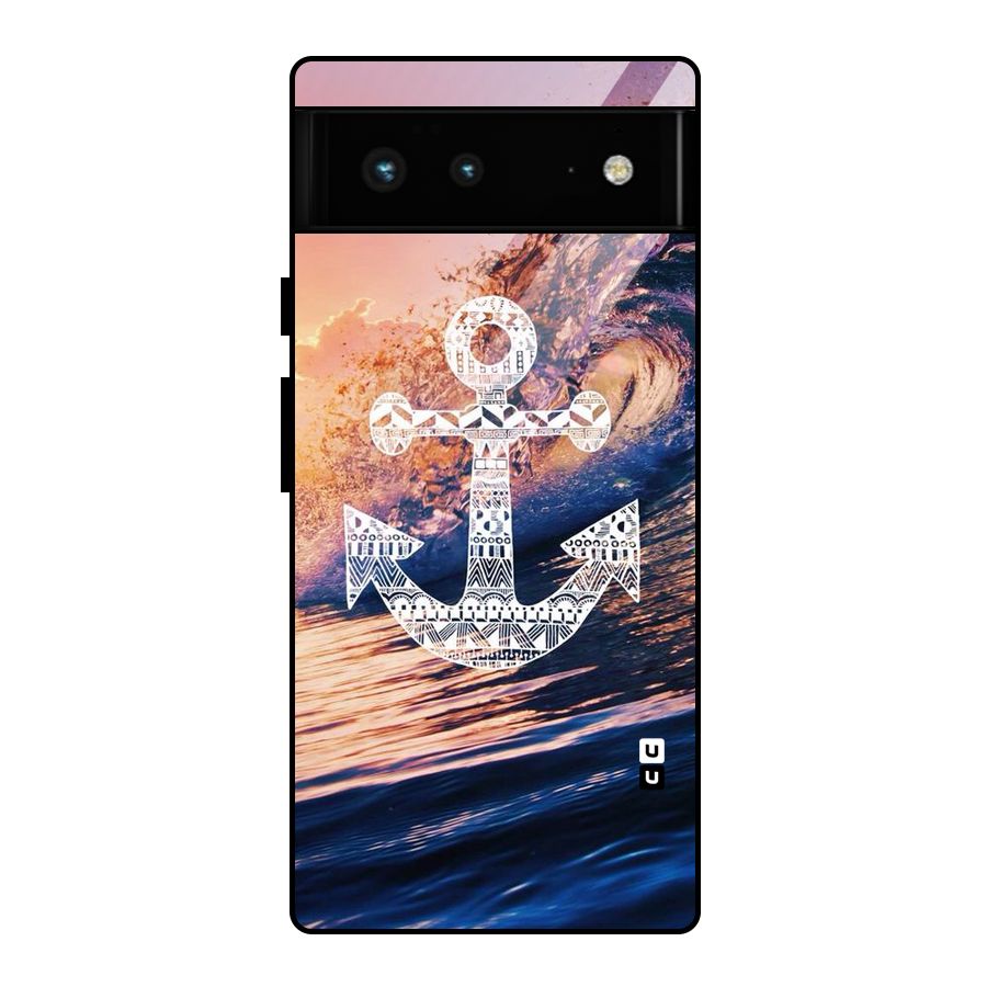 Ocean Anchor Wave Glass Back Case for Google Pixel 6