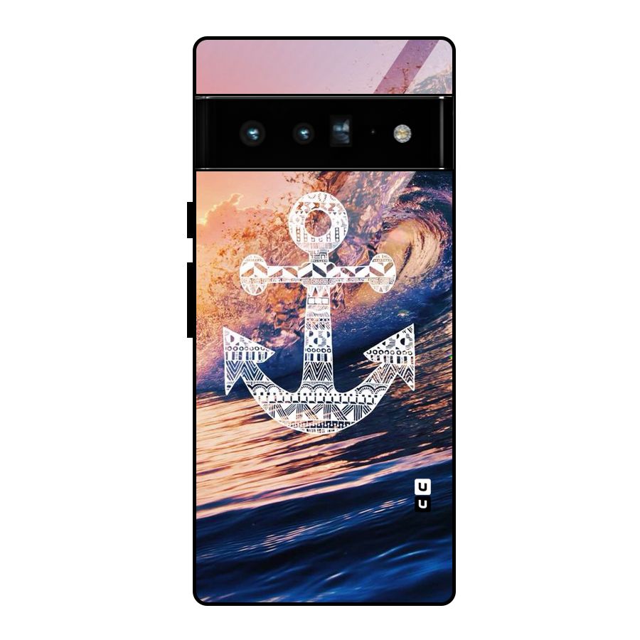 Ocean Anchor Wave Glass Back Case for Google Pixel 6 Pro