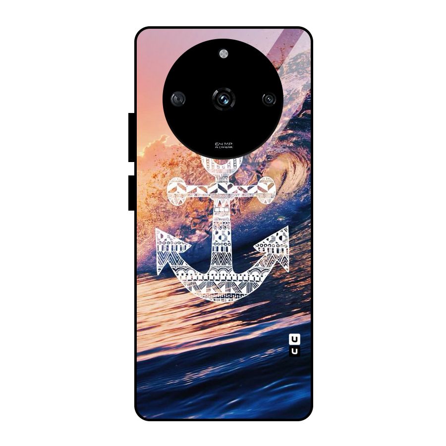 Ocean Anchor Wave Glass Back Case for Realme Narzo 60 5G