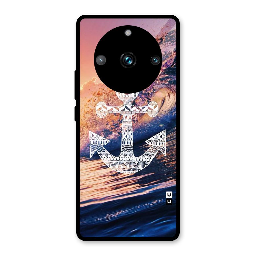 Ocean Anchor Wave Glass Back Case for Realme Narzo 60 Pro
