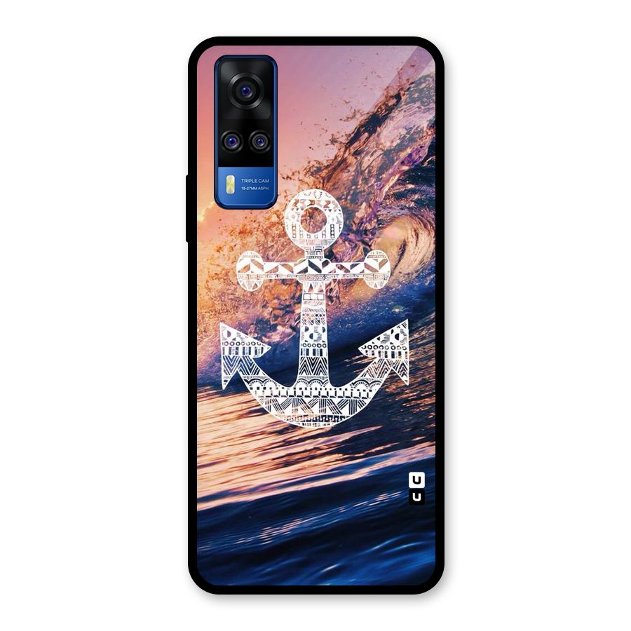 Ocean Anchor Wave Glass Back Case for Vivo Y31