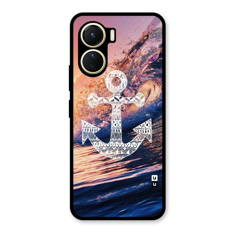 Ocean Anchor Wave Glass Back Case for Vivo Y56