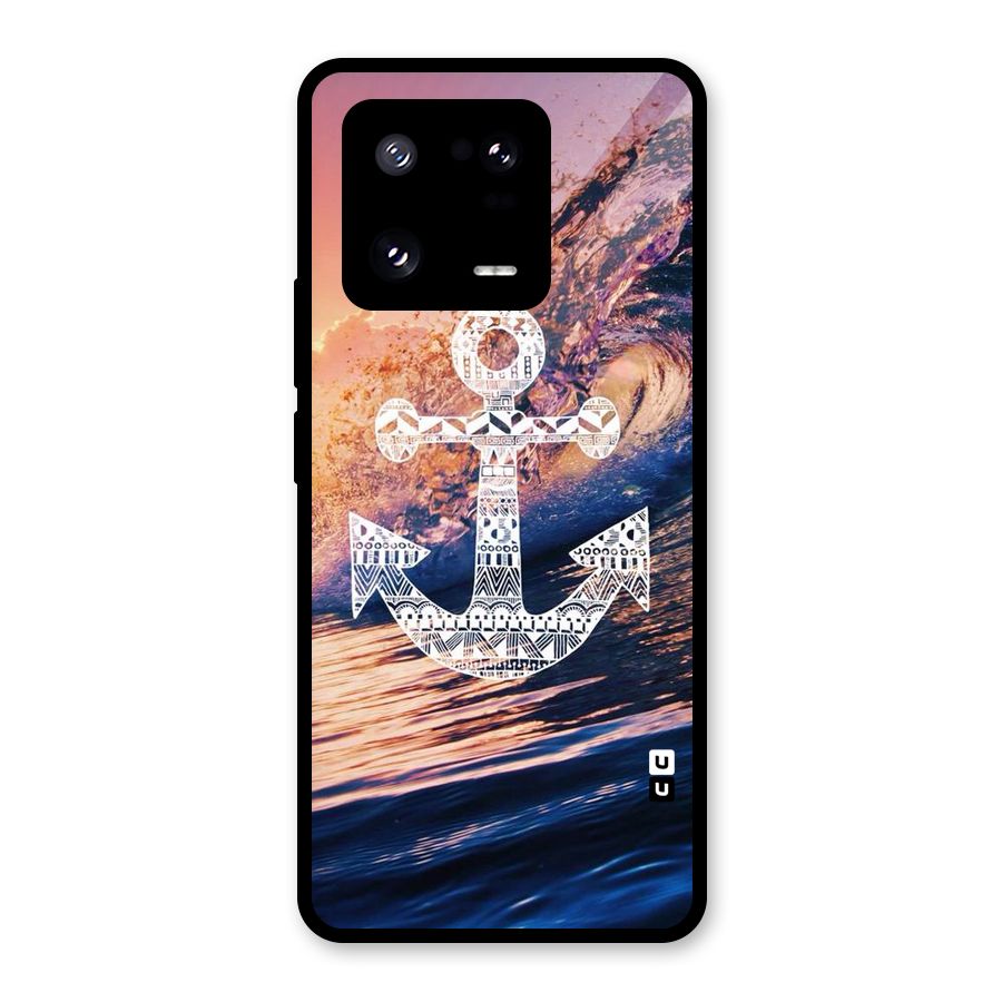 Ocean Anchor Wave Glass Back Case for Xiaomi 13 Pro
