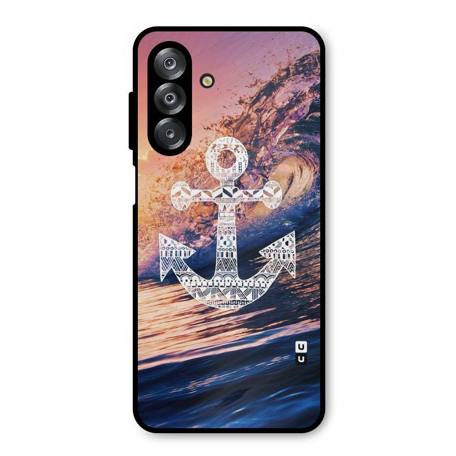 Ocean Anchor Wave Metal Back Case for Galaxy A26