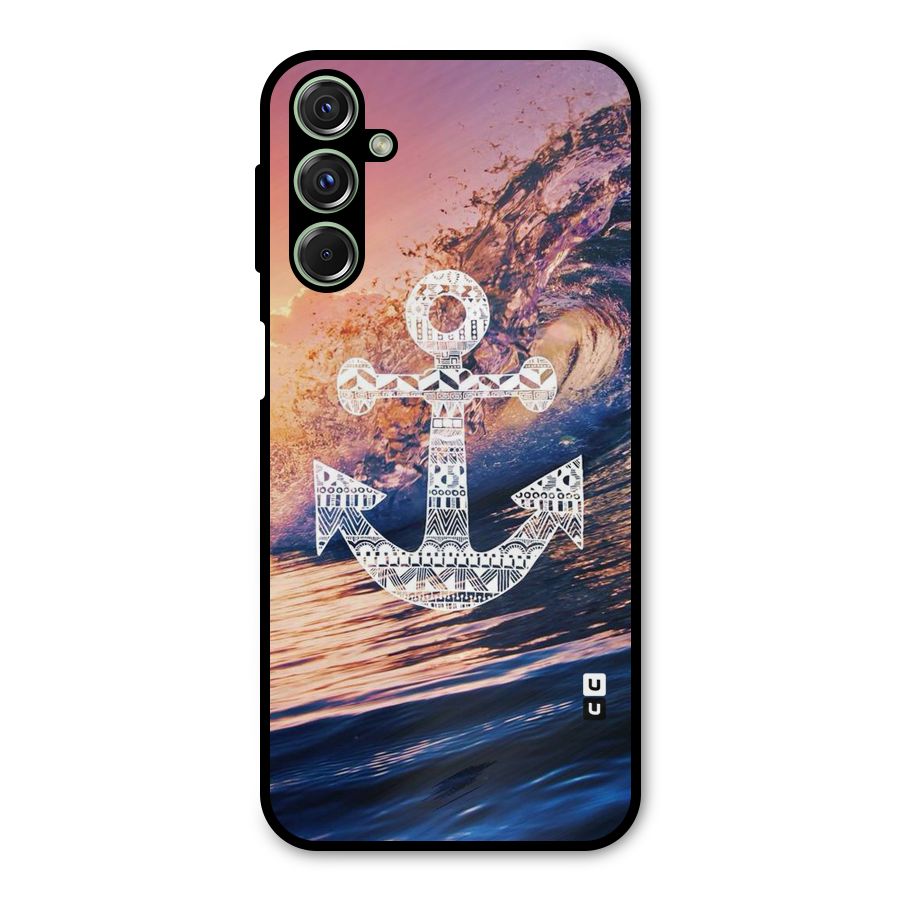 Ocean Anchor Wave Metal Back Case for Galaxy F34