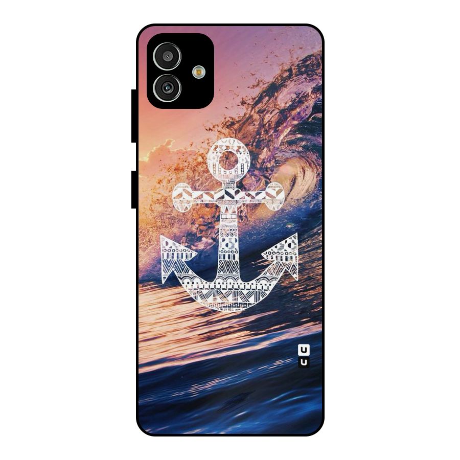 Ocean Anchor Wave Metal Back Case for Galaxy M13 5G