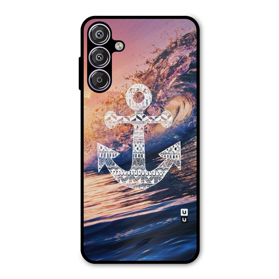 Ocean Anchor Wave Metal Back Case for Galaxy M15