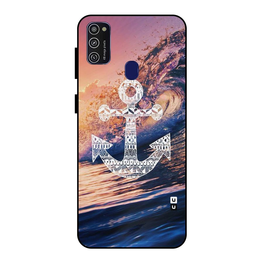 Ocean Anchor Wave Metal Back Case for Galaxy M21