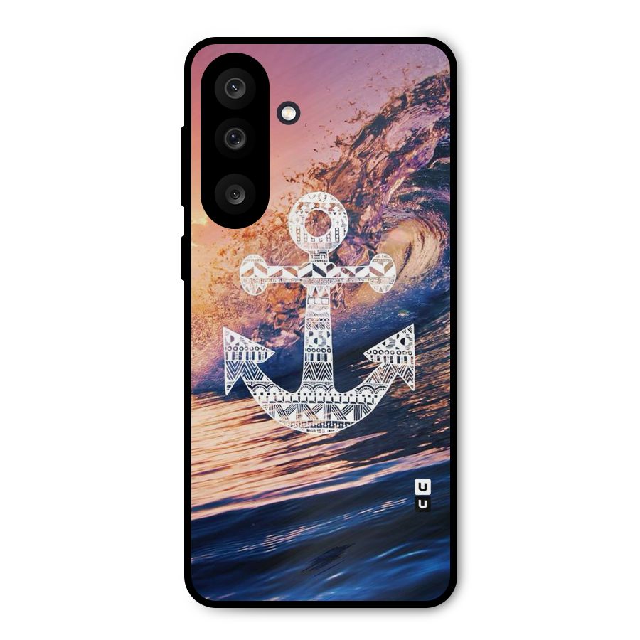Ocean Anchor Wave Metal Back Case for Galaxy M56