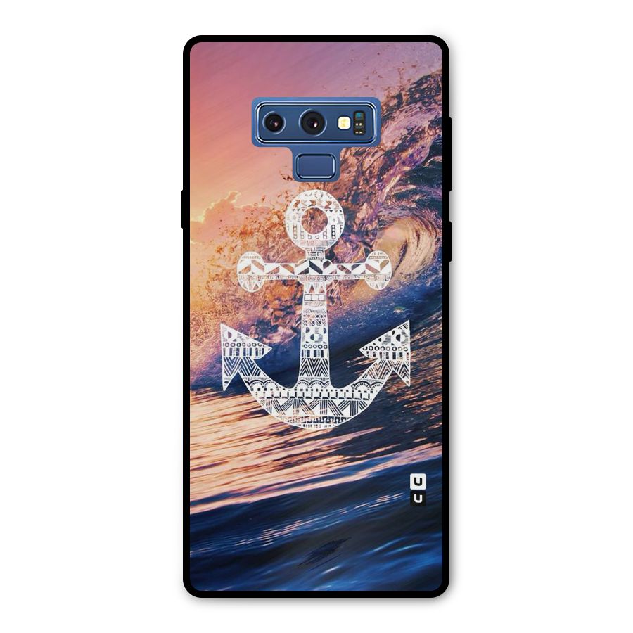 Ocean Anchor Wave Metal Back Case for Galaxy Note 9