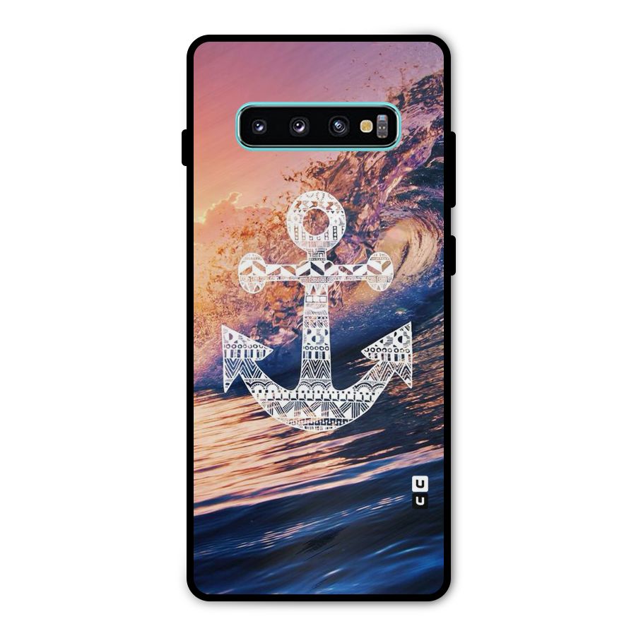 Ocean Anchor Wave Metal Back Case for Galaxy S10 Plus