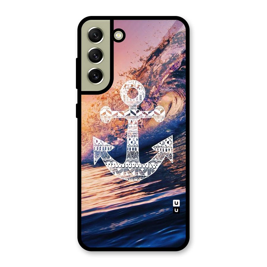 Ocean Anchor Wave Metal Back Case for Galaxy S21 FE 5G (2023)