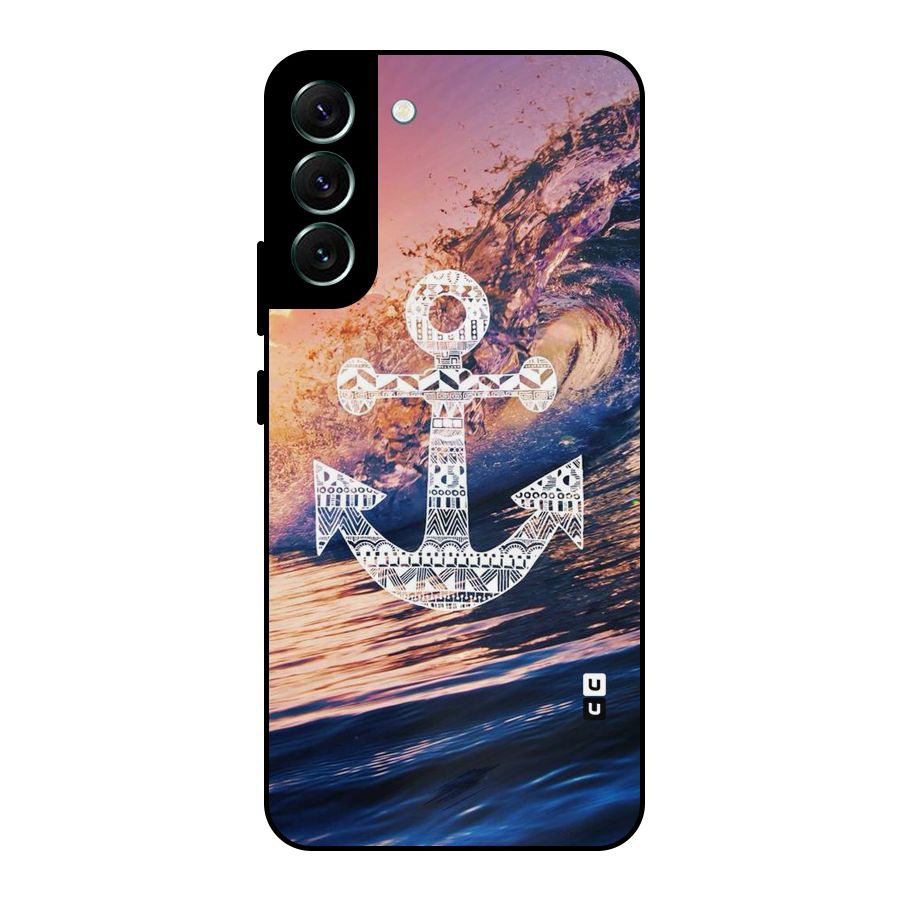 Ocean Anchor Wave Metal Back Case for Galaxy S22 Plus 5G