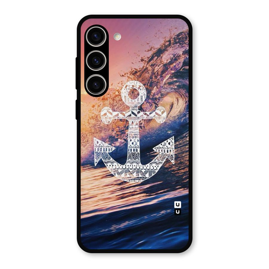 Ocean Anchor Wave Metal Back Case for Galaxy S23 Plus