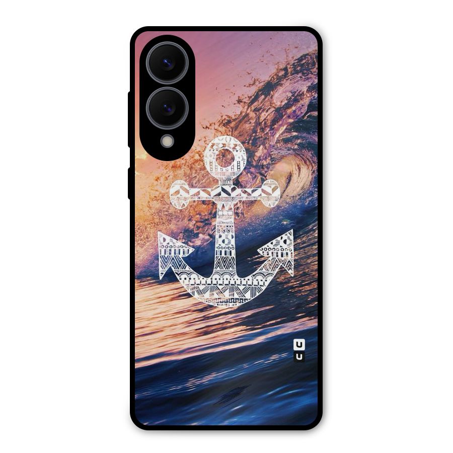 Ocean Anchor Wave Metal Back Case for Galaxy S25 Edge
