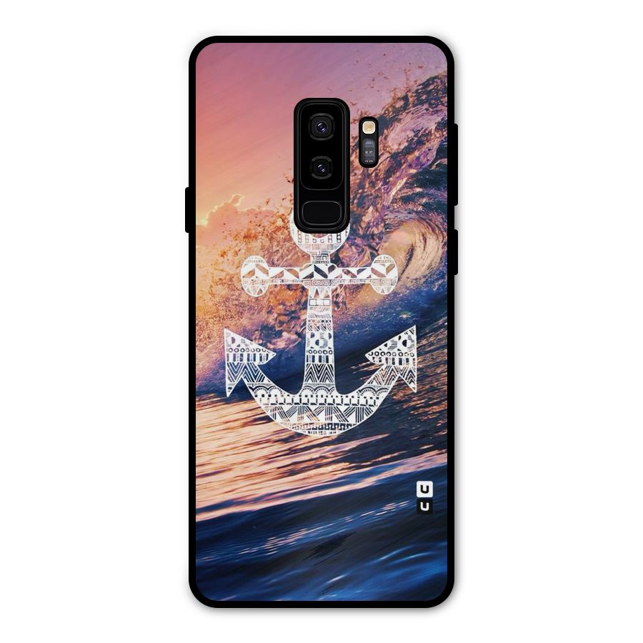 Ocean Anchor Wave Metal Back Case for Galaxy S9 Plus