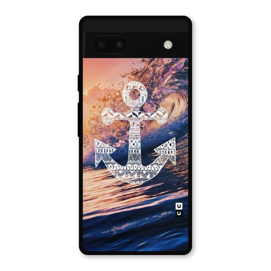 Ocean Anchor Wave Metal Back Case for Google Pixel 6a