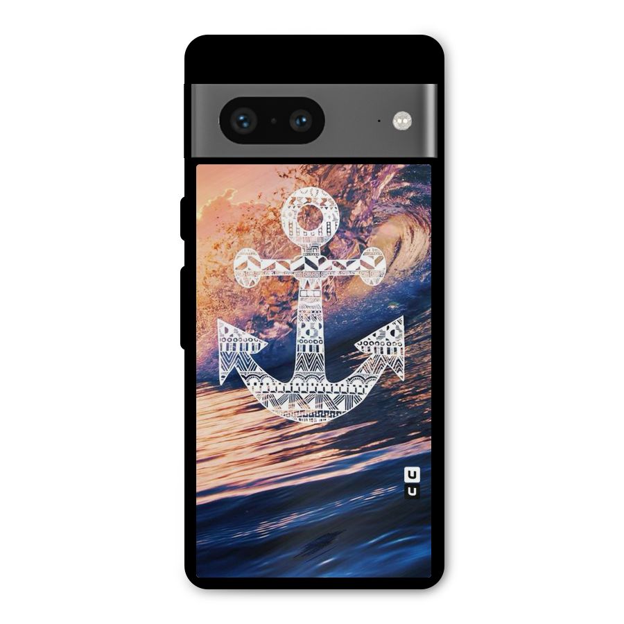 Ocean Anchor Wave Metal Back Case for Google Pixel 7