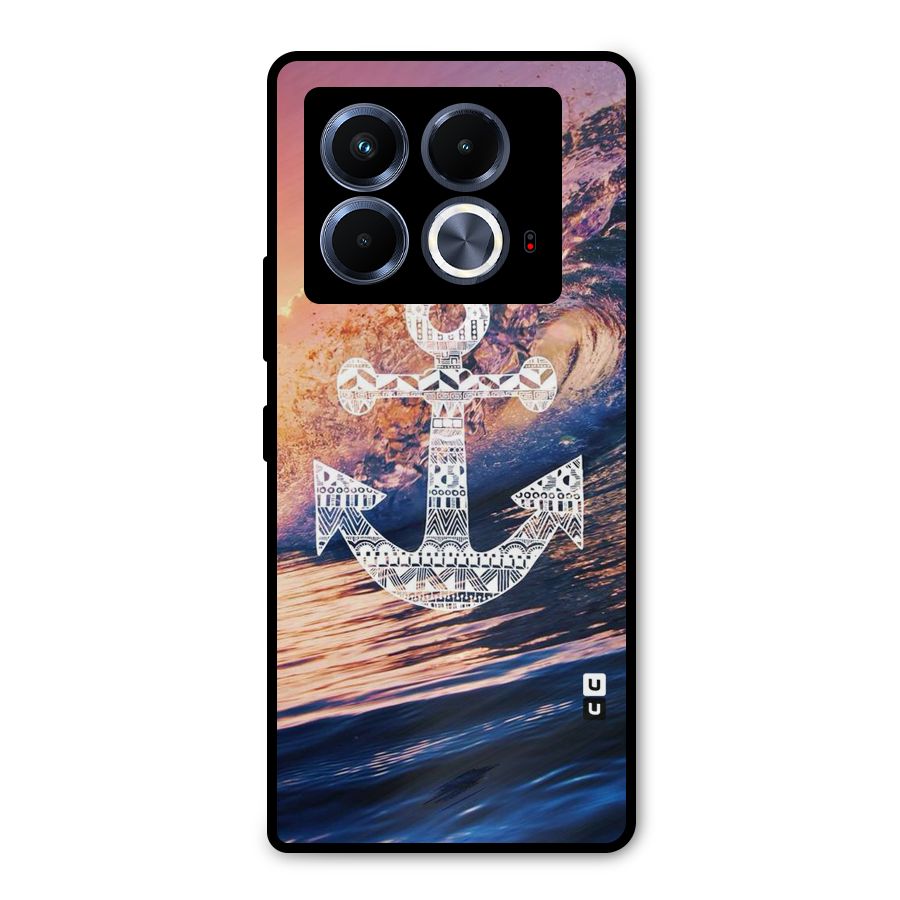 Ocean Anchor Wave Metal Back Case for Infinix Note 40 5G