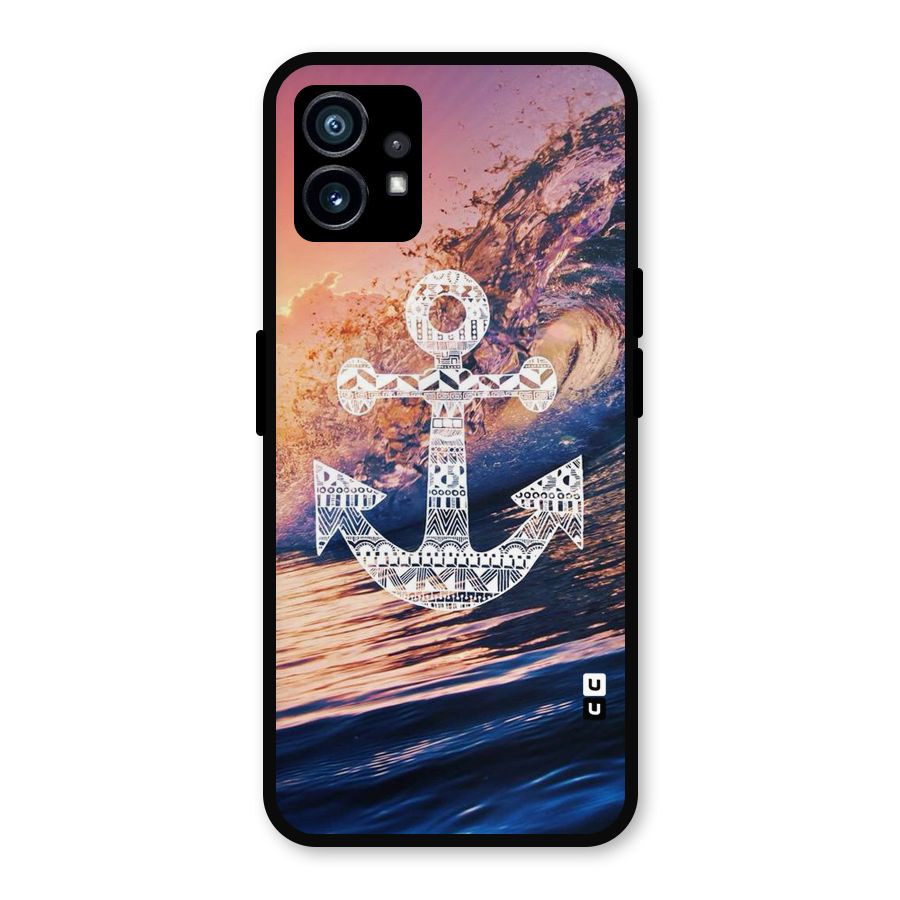 Ocean Anchor Wave Metal Back Case for Nothing Phone 1