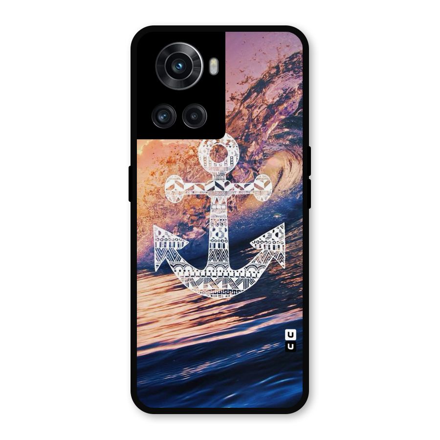 Ocean Anchor Wave Metal Back Case for OnePlus 10R